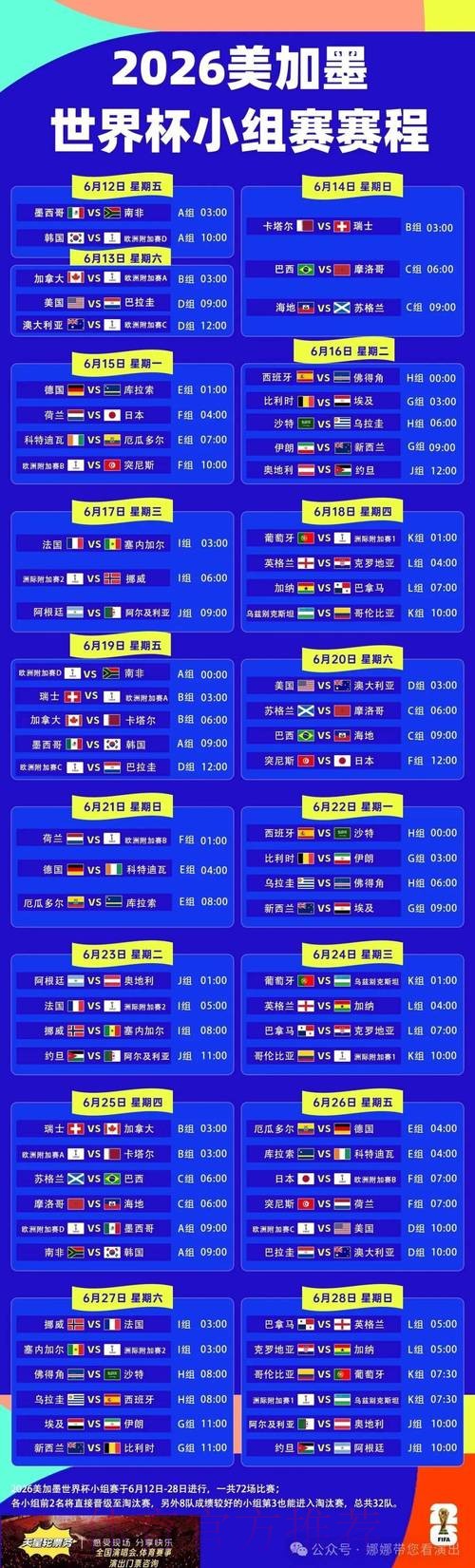 世界杯每日赛程技巧 世界杯每日赛程技巧